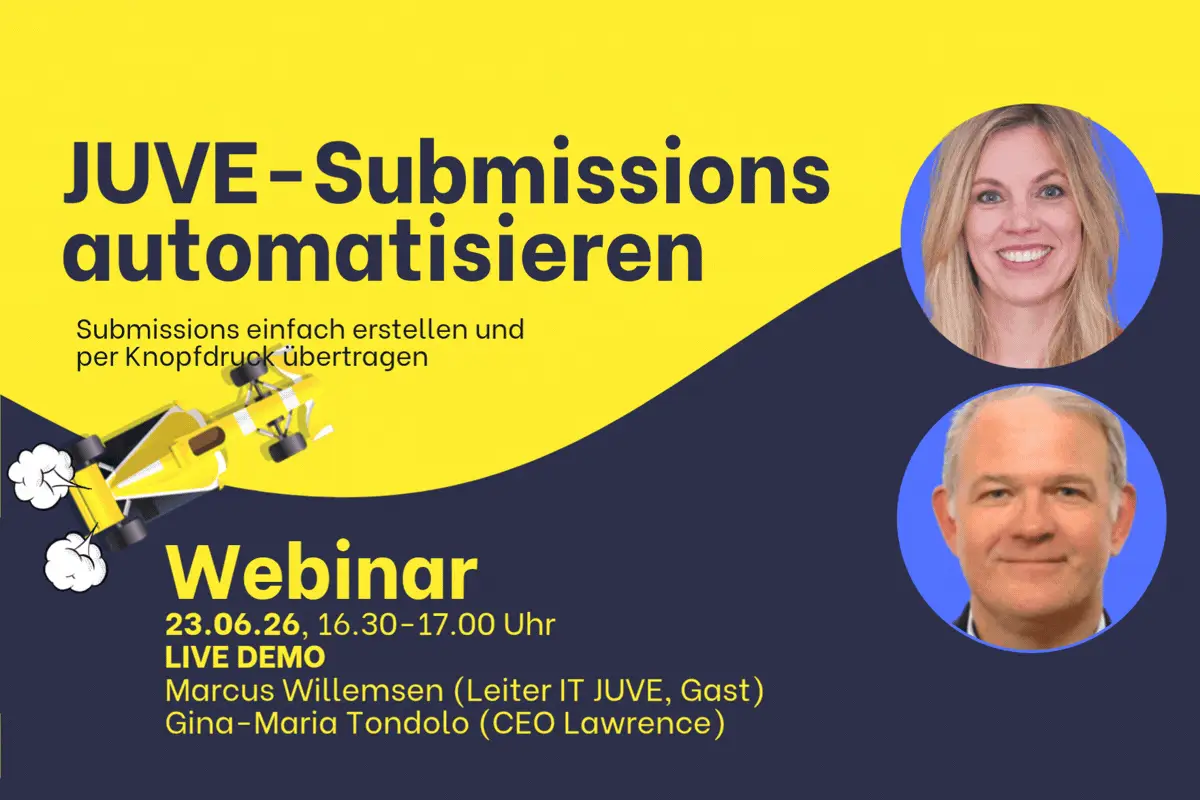 Webinar: JUVE Submissions automatisieren
